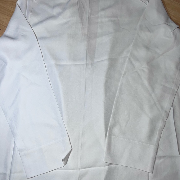 Eileen Fisher Bone Silk Georgette Crepe Trench Coat BNWTS $398.00 NEW BNWTS - Picture 8 of 15